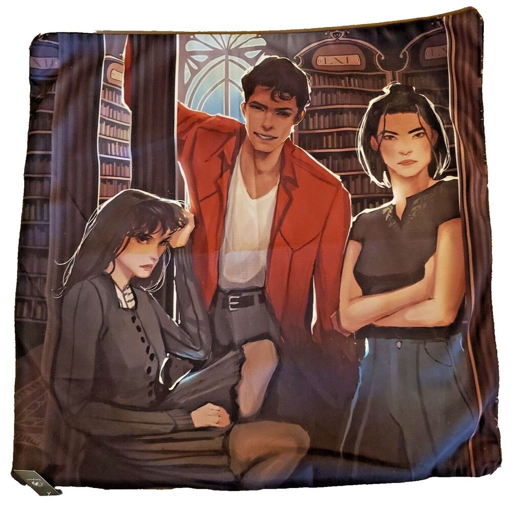 Atlas Six Cushion/Pillow Cover Scholarly Secrets 2 sided New w/tag Fairyloot 17"